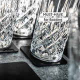 Silwy Magnet-Kristallgläser 4er Set formschöner Magnetboden Longdrinkgläser, bruchfeste Designgläser, Made in Germany