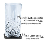 Silwy Magnet-Kristallgläser 4er Set formschöner Magnetboden Longdrinkgläser, bruchfeste Designgläser, Made in Germany