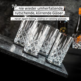 Silwy Magnet-Kristallgläser 4er Set formschöner Magnetboden Longdrinkgläser, bruchfeste Designgläser, Made in Germany