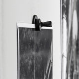 silwy Magnet-Pins Leder-Look schwarz, magnetische Befestigung ohne Bohren, flexibel & wiederverwendbar 4er Set
