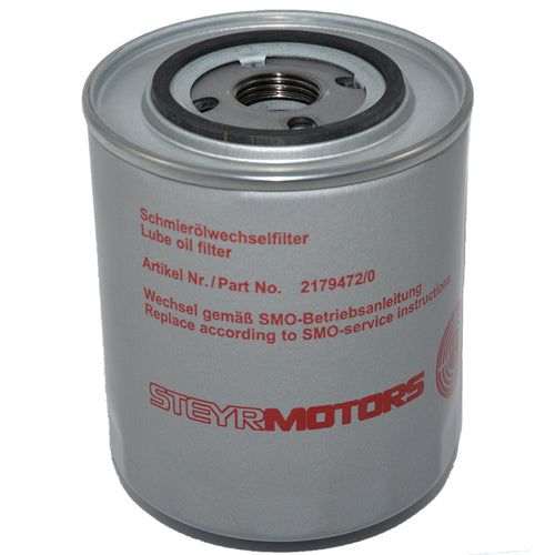 Steyr oil change filter black, engine filter, model XYZ123