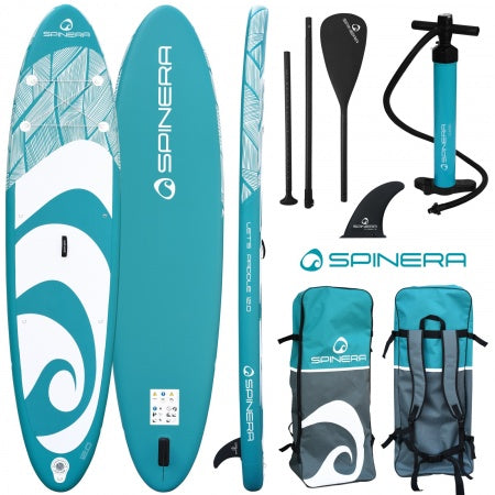 Spinera SUP 366x84cm bis 120kg, Stand Up Paddle Board, Allround-Design mit EVA Schaumstoffoberfläche
