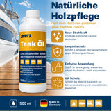 awn Teak Öl, natürliche Holzpflege mit UV-Schutz, wasser- und salzwasserbeständig, 500 ml