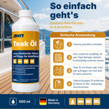 awn Teak Öl, natürliche Holzpflege mit UV-Schutz, wasser- und salzwasserbeständig, 500 ml