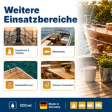 awn Teak Öl Gold, goldener Teakfarbton und UV-Schutz, für Teakholz innen und außen, 500 ml