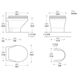 Tecma Compass Toilette 12V Short weiss ECO