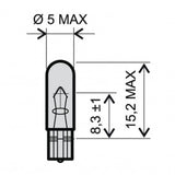 Veratron Glassockel Lampe T5 24V W2x4.6d, Ersatzleuchte, neue Funktionen & Sicherheitshinweise