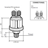 Veratron Öldrucksensor 5bar/80psi, Druckmessgerät, 2-polig M10 x 1.5, schwarzes Modell XYZ123