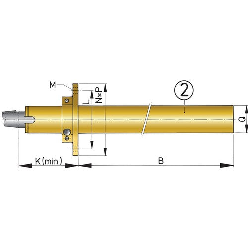Vetus Stevenrohr Bronze Ø 25 mm Länge 500 mm, Propellerwelle, robustes Modell XYZ123