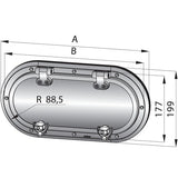Vetus porthole stainless steel safety model, ship window, category A1