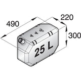 Vetus Dieseltreibstofftank 25L inkl. Anschl.Satz