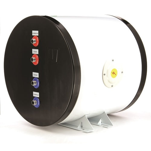 Vetus Warmwasserboiler Doppelspiral 50 L, Heißwasserbereiter, robuste Halterung, 1,5kW Heizelement