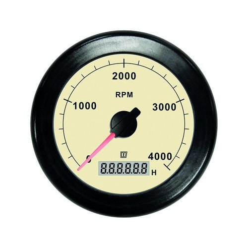 Vetus Drehzahlmesser creme 0-4000 1/min, Tachometer, Modell XYZ123