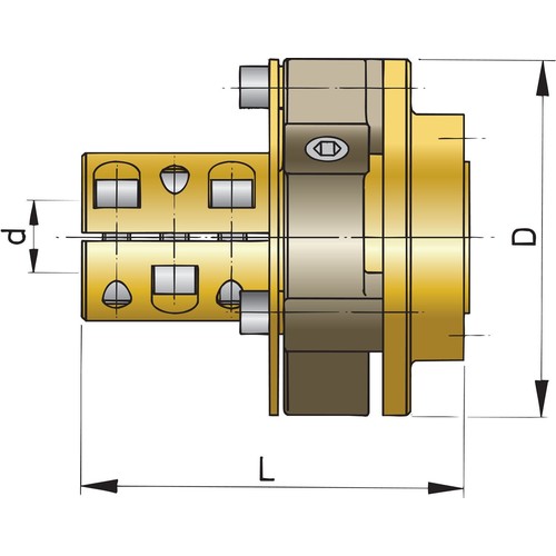 Vetus Kupplung Bullflex Typ 12 für 45mm Welle, flexible Verbindung, optimale Vibrationsdämpfung