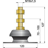 Vetus Motorlager flexible Vibrationsdämpfung für Motoren 4-15 kW, Motorhalterung für kleine Motoren, Vibrationsarmut