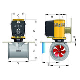 Vetus Heckschrauben-Montagesatz Ø 185 mm, Bugstrahlruder, einfache Installation für mehr Wendigkeit