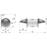 Vetus Erweiterungssatz Heckschrauben Ø 150-300 mm, Heckpropeller-Upgrade, optimierter Wasserdurchfluss