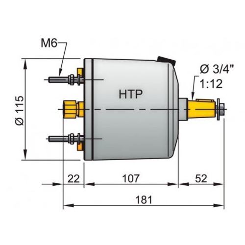 Vetus Hydraulik-Steuerpumpe HTP20 10 mm weiß, Lenkradpumpe, Passend für viele Steuerräder