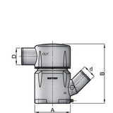 Vetus Wassersammler Kunststoff 360° Drehanschluss, Bootsabgassystem, exzellente Schalldämmung