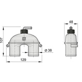 Vetus Kunststoffbelüfter mit Ventil 38mm