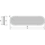 Vetus Lamellengitter Belüfter Aluminiumrahmen, Entlüftungsgitter, poliertes anodisiertes Design