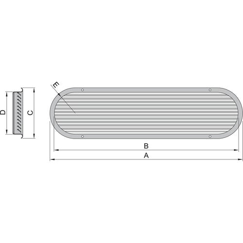Vetus Lamellengitter Belüfter SSVL070