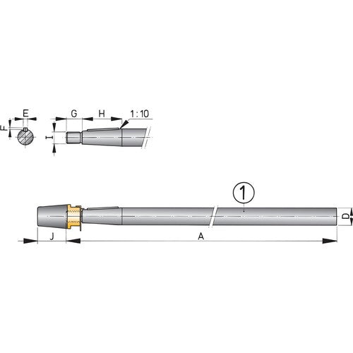 Vetus Propellerwelle Duplex rostfreier Stahl 1-4462, Schraubenwelle Niro, komplett bearbeitet mit Hutmutter inkl. Zinkanode L=3000mm Ø45mm