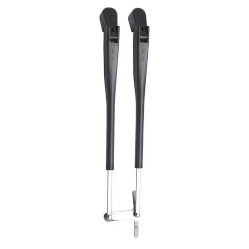 Vetus wiper arm black 386-471mm, windscreen wiper made of stainless steel, adjustable length