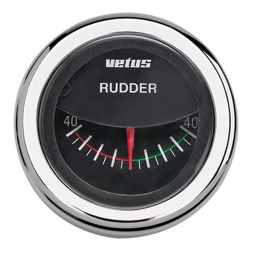 Vetus rudder angle indicator black 12/24 volts, engine instruments, rounding indicator