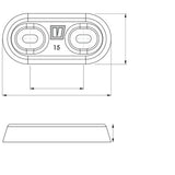 Vetus Anode Zinkanode 1,1 kg, Rumpfschutz, Typ-15C, Länge 150mm