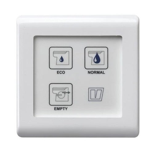 Vetus Schaltpaneel Bordtoiletten Bedien Paneel 12/24 Volt, elektrisches Bedienelement, vorprogrammierter Komfort mit ECO Funktion