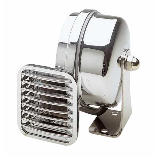 Vetus Compact Electric Marine Horn Stainless Steel 12V High Tone Deluxe Single Horn