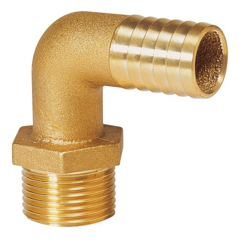 Vetus Schlauchtülle G 1 1/4" Messinggewinde, Gewinkelte Marine Fitting, Für Salzwassereinsatz