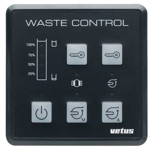 Vetus wastewater control panel, level monitoring, wastewater system panel, automation against dry running and overflow