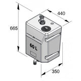 Vetus Schmutzwassertank 80 L, geruchsundurchlässiger Kunststoff, einfache Entleerung ohne Pumpe