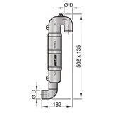 Vetus Schwanenhals Auspuffadapter für Ø 40-60 mm, Abgasleitung, einfache Installation
