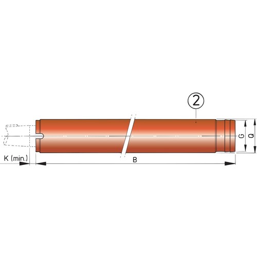 Vetus Stevenrohr Stahl Ø 25 mm, L=1000 mm, Schiffsbauteil, neues Modell XYZ123