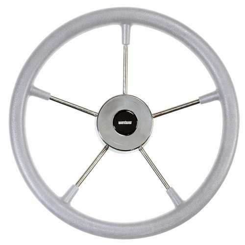 Vetus Steuerrad Polyurethan Edelstahl, Bootslenkrad, wetterfest 36cm grau