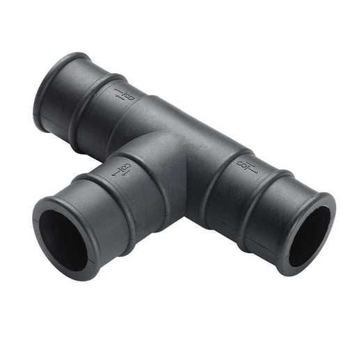 Vetus T-Stück für 19mm Schlauch, Kunststoff-Fitting, hitzebeständig bis 83°C