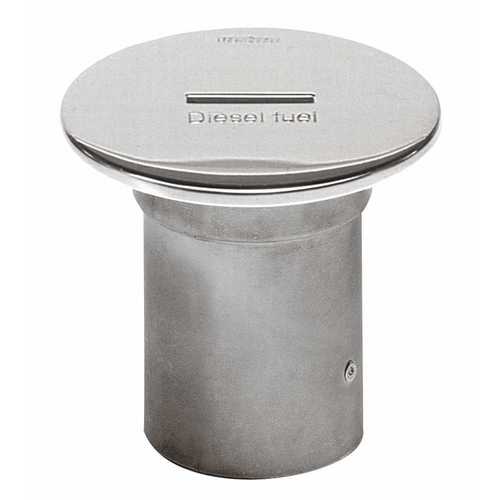 Vetus Treibstoffeinfüllstutzen Edelstahl 51 mm, Einfüllstutzen, hochglanz polierte wasserdichte Kappe
