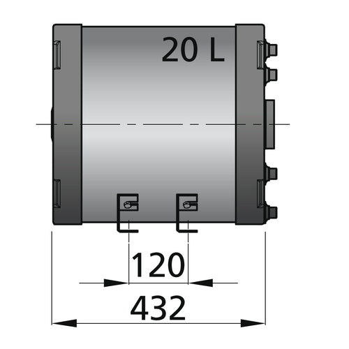 Vetus Boiler doppelwandig 20 Ltr, Warmwasserbereiter, effizientes Heizsystem