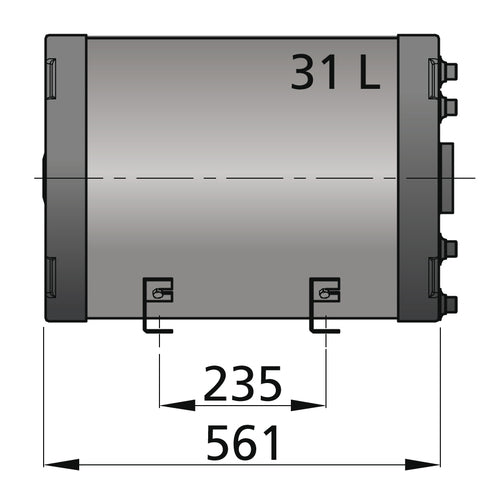 Vetus Warmwasserboiler 31 Ltr Doppelwandig, Warmwasserbereiter, Schnelle Erwärmung