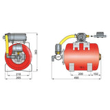 Vetus Water Pressure System 24V 19l, Booster Pump, Model XYZ123, Black