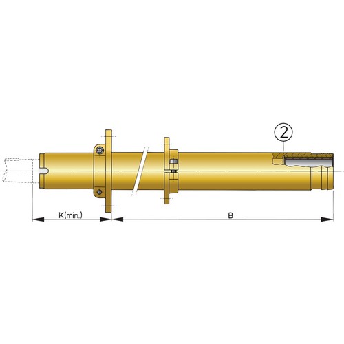 Vetus Zweites Lager für Stevenrohr 30 mm, Ersatzteil, Modell XYZ123, schwarz, robustes Design