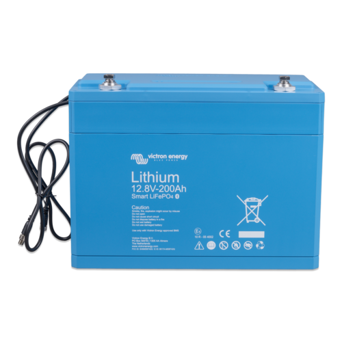 Victron Batterie LiFePO4 12,8V 200Ah Smart, Lithiumbatterie, Integrierter Zellausgleich, Bluetooth-Überwachung