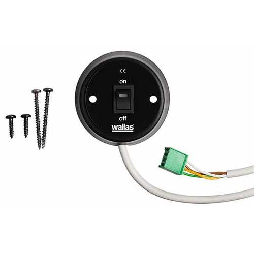 Wallas Bedienpanel 6m Kabel, Steuergerät, neues Modell USB123, Schwarz