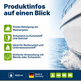 awn Wasserpass Reiniger, gegen Algen, Kalk, Bewuchs und Flugrost, für Wasserpass und Unterwasserschiff, 1 Liter