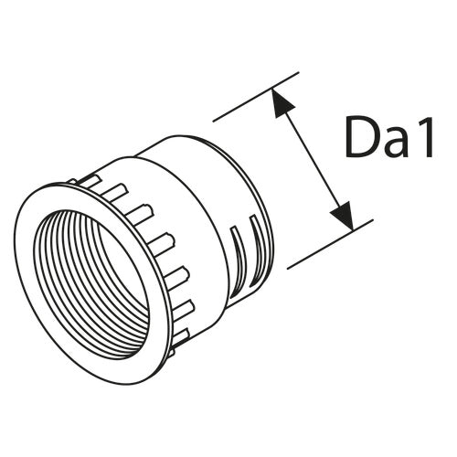 Webasto union nut outlet D90, connecting nut, model XYZ123 black