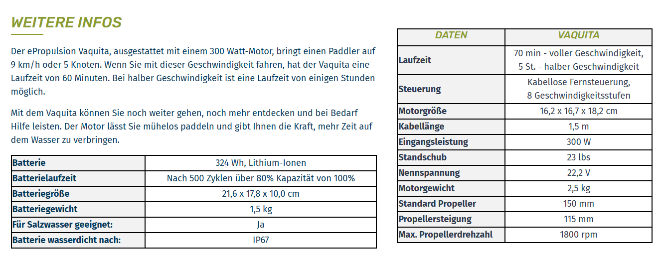 SET SUP 320 SPEED + ePropulsion Vaquita Elektromotor mit Fernsteuerung