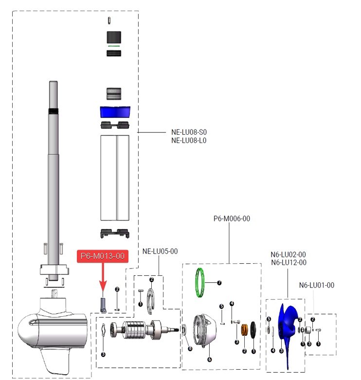 eProp Pod 6/Navy 6 Evo Zink-Anode (P6-M013-00)